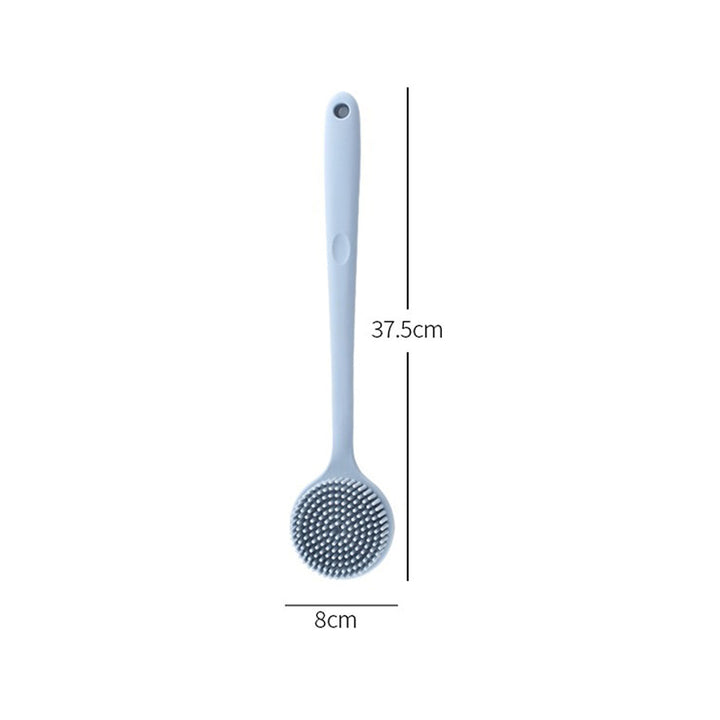 Silicone Shower Brush with Long Handle – Exfoliate and Massage
