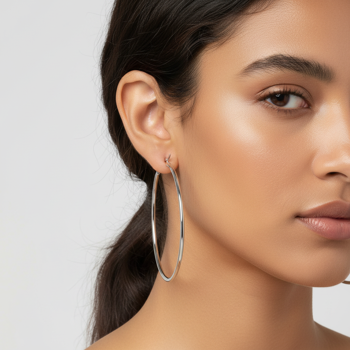Silver Hoop Earrings