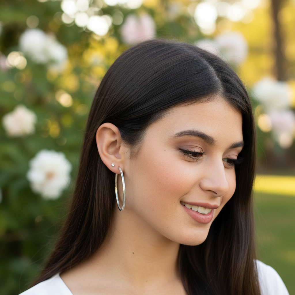 Silver Hoop Earrings