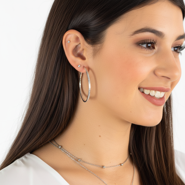 Silver Hoop Earrings
