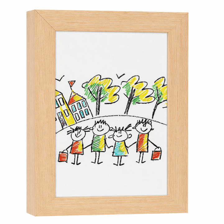 SKETCHBOX – Display frame in wood look with built-in storage space