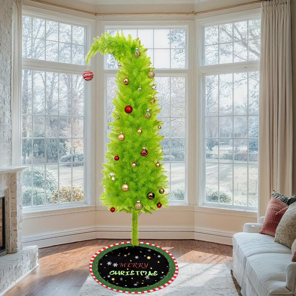 Slim Artificial Christmas Tree - Compact Vertical Profile