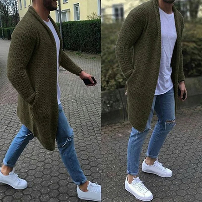 Slim Fit Long Winter Warm Cardigan