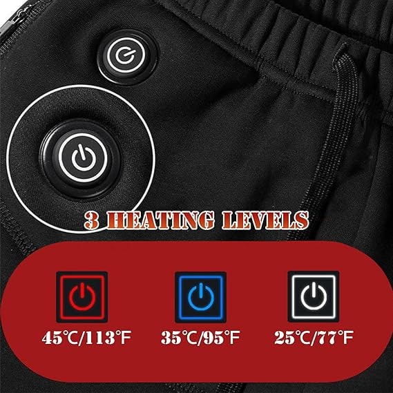 Slim-Fit USB Rechargeable Heated Thermal Underwear Base Layer Pants