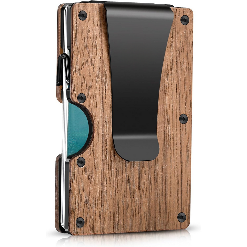 Slim RFID-Blocking Wallet made of Carbon Fibre with Money Clip - CarbonVault