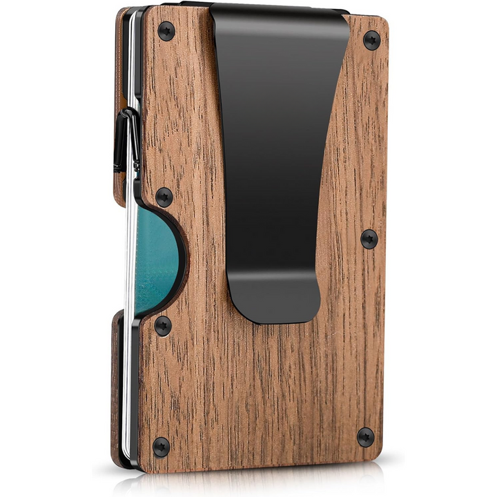 Slim RFID-Blocking Wallet made of Carbon Fibre with Money Clip - CarbonVault