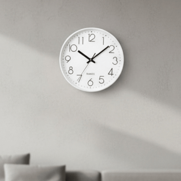 SMOOTHTIME – 12-inch silent, non-ticking wall clock for modern decor