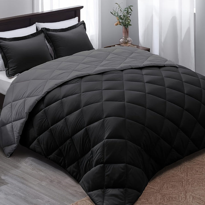 Soft and Lightweight Quilted Comforter – Year-Round Comfort and Warmth for Restful Sleep