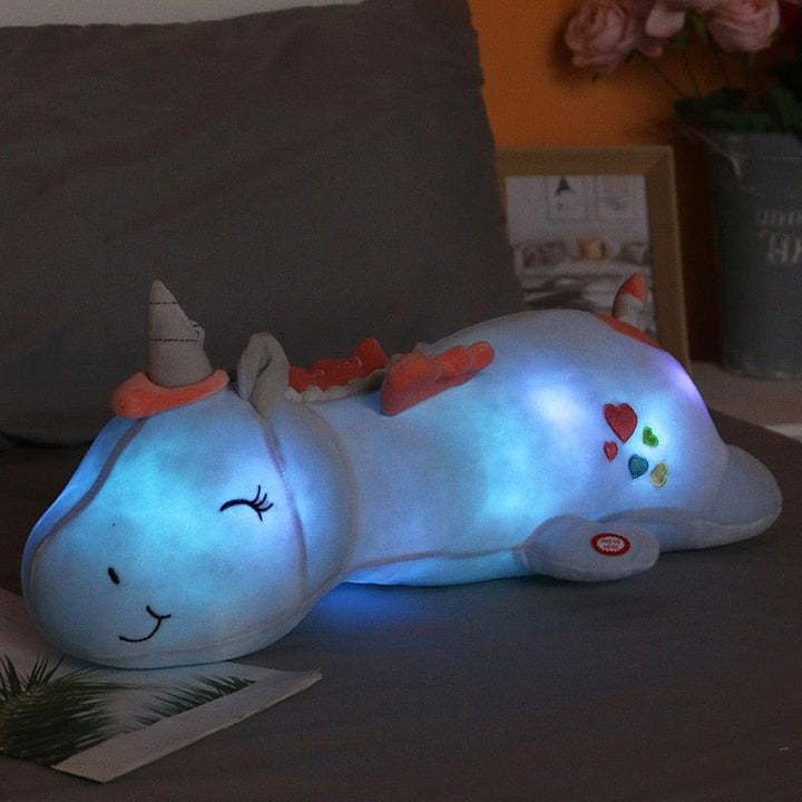 Soft Plush Unicorn Toy with Lighting Function – Ideal Gift for Children, Safe and Velvety Material