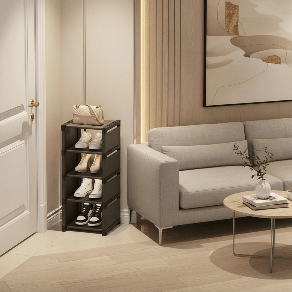 SPACERACK – Space-Saving Shoe Rack for Corners &amp; Small Spaces