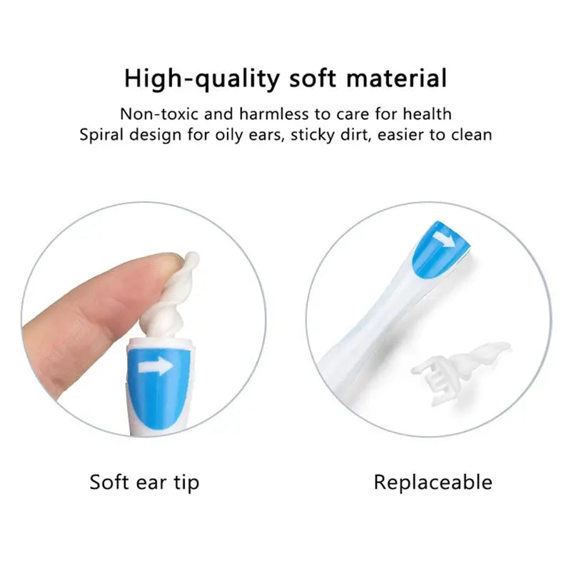 Spiral Earwax Remover with Soft Silicone Tips