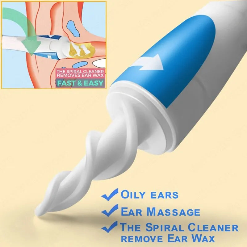 Spiral Earwax Remover with Soft Silicone Tips