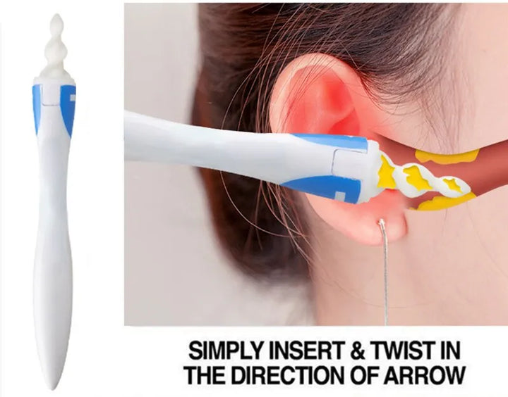 Spiral Earwax Remover with Soft Silicone Tips