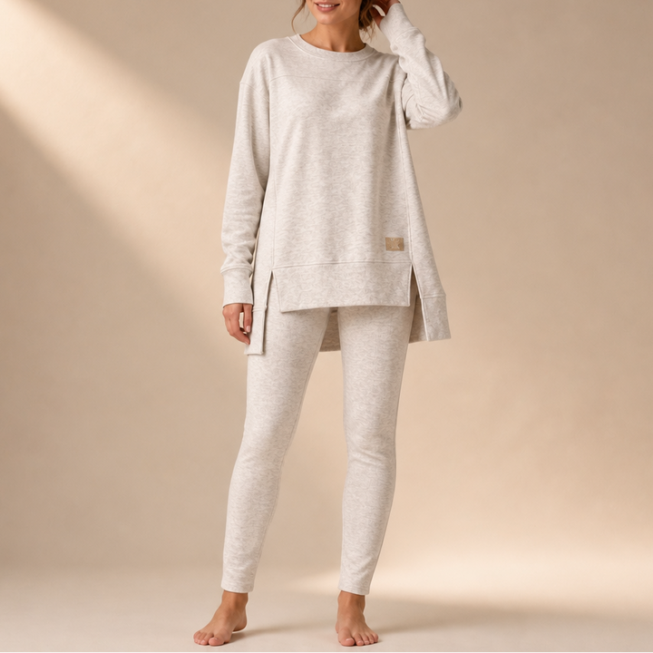 Split Sleeve Top and Pants Set