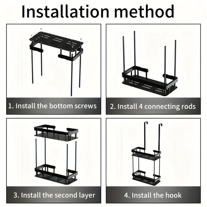 Stainless Steel Bathroom Hanging Caddy Rack