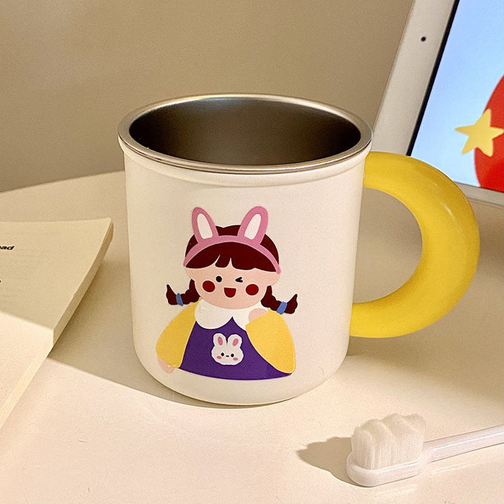 Stainless Steel Coffee Mug with Cheerful Children&