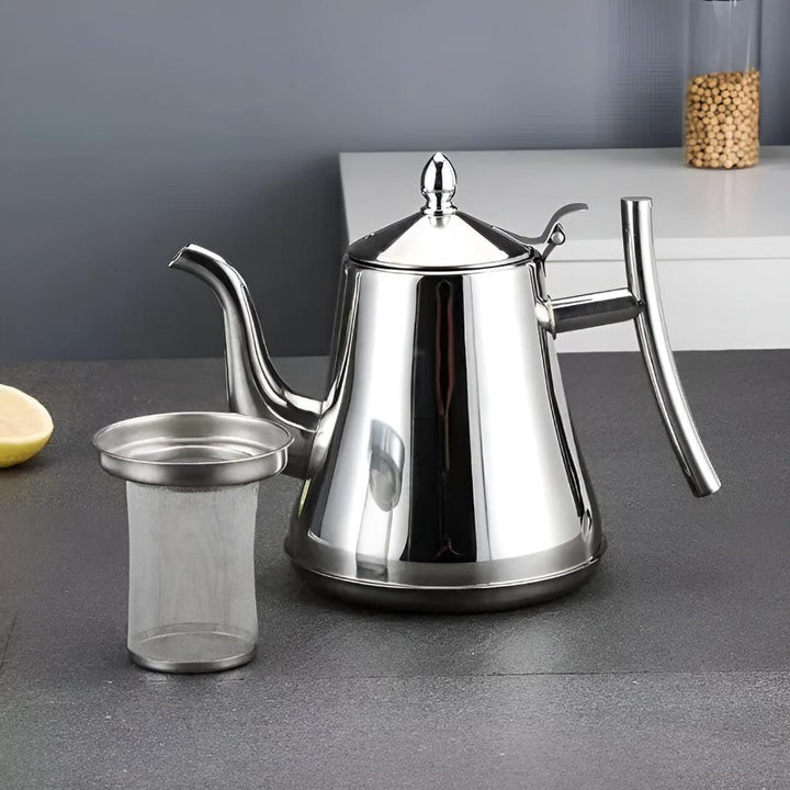 Stainless Steel Kettle with Built-in Filter and Ergonomic Design