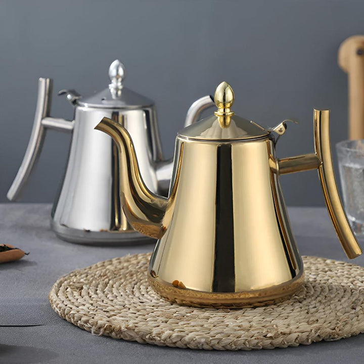 Stainless Steel Kettle with Built-in Filter and Ergonomic Design