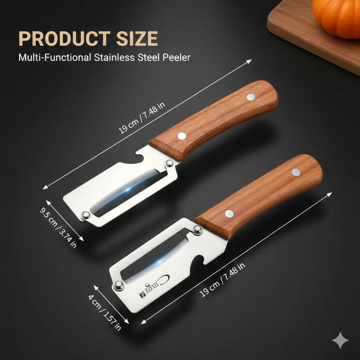 Stainless Steel Precision Peeler with Bottle Opener