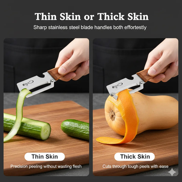 Stainless Steel Precision Peeler with Bottle Opener