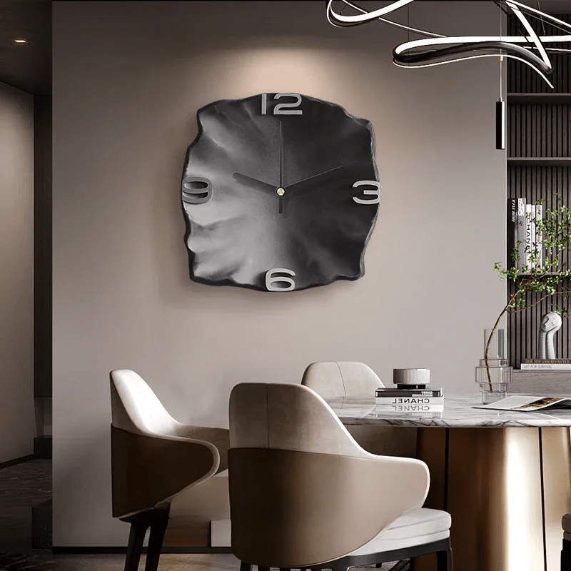 STONEAURA – Modern Sandstone Wall Clock with 3D Relief &amp; Silent Quartz Technology