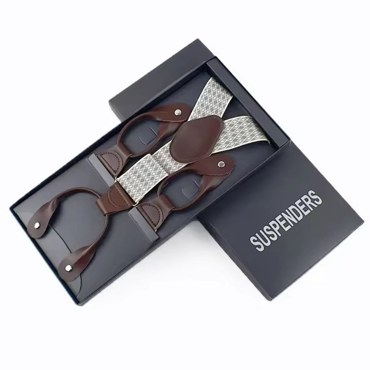 Suspenders - Adjustable 6-Hole Elastic Straps