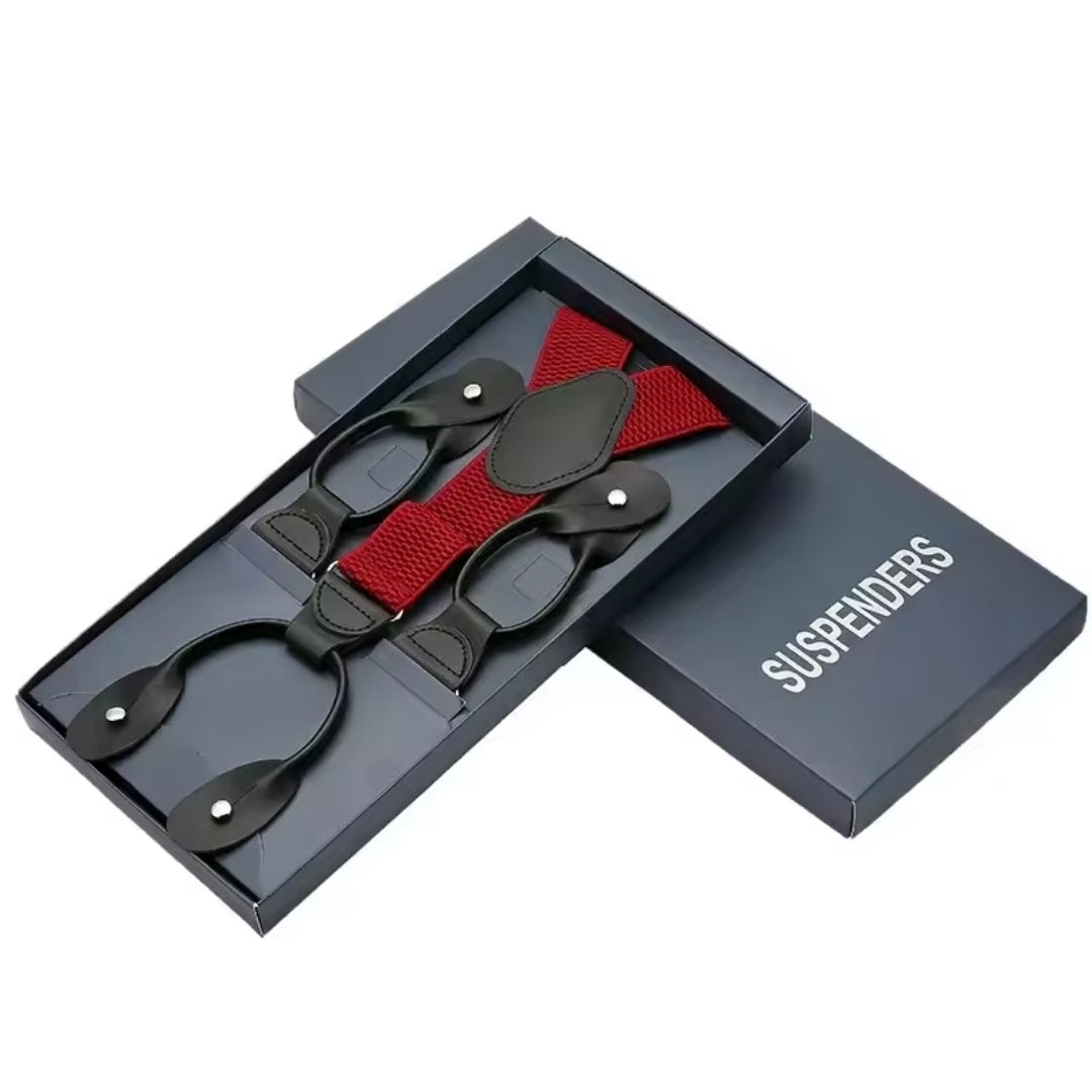 Suspenders - Adjustable 6-Hole Elastic Straps