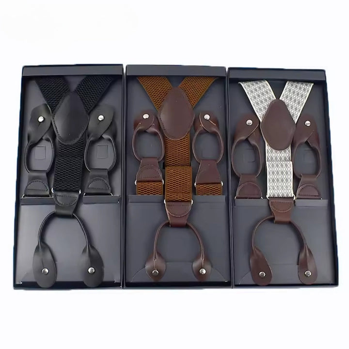 Suspenders - Adjustable 6-Hole Elastic Straps