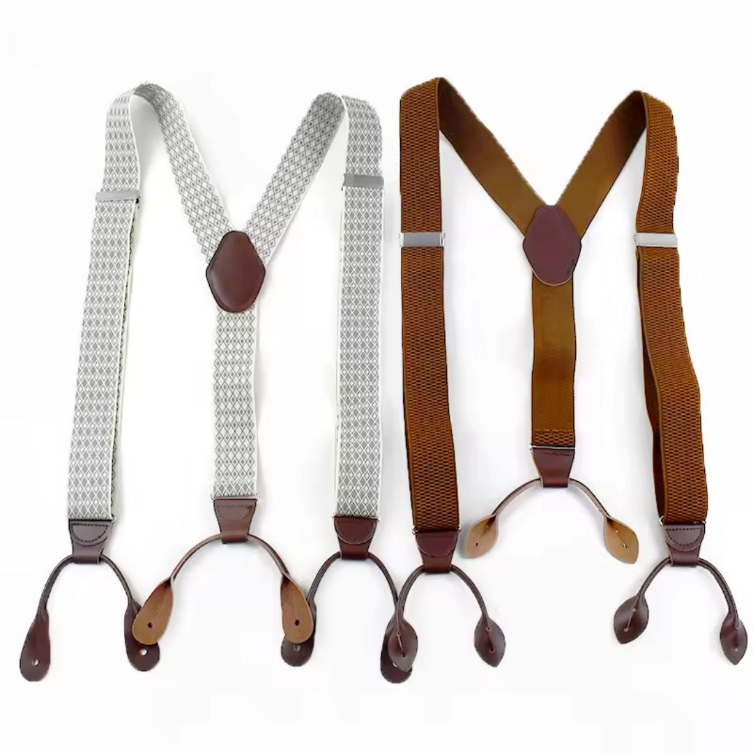 Suspenders - Adjustable 6-Hole Elastic Straps