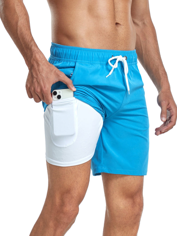 Swim Shorts | Quick-Drying Stretch Shorts for Men with Phone Pocket