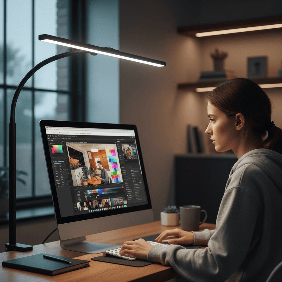 TASKBRIGHT – Flexible gooseneck LED desk lamp for office &amp; home