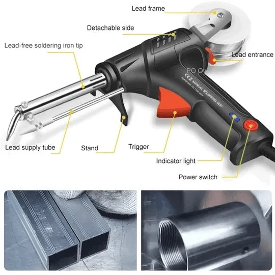 Temperature-Controlled Soldering Iron and Wire for Electronics and Circuit Boards