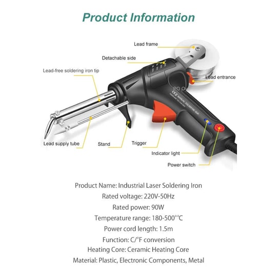 Temperature-Controlled Soldering Iron and Wire for Electronics and Circuit Boards