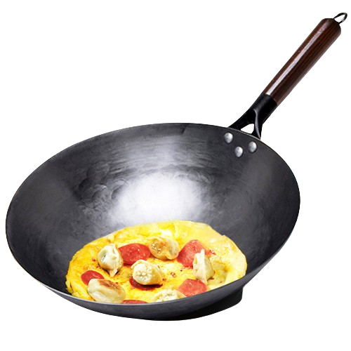 Traditional Hand-Forged Iron Wok Pan