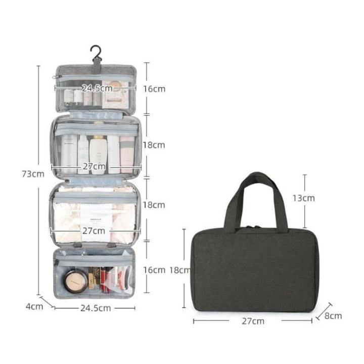 TRAVELTID – Compact Cosmetic Organizer with 4 Compartments