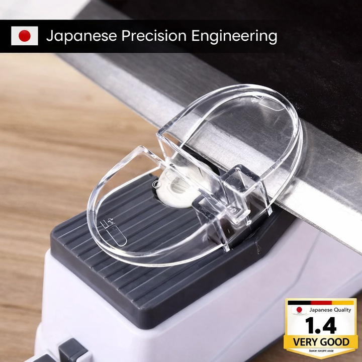 Two-Stage Knife Sharpener with Safe Guide Slots