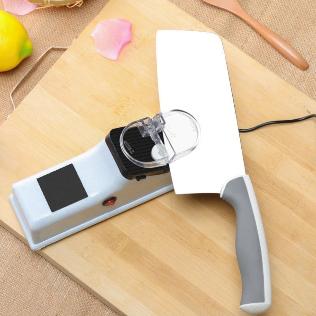 Two-Stage Knife Sharpener with Safe Guide Slots