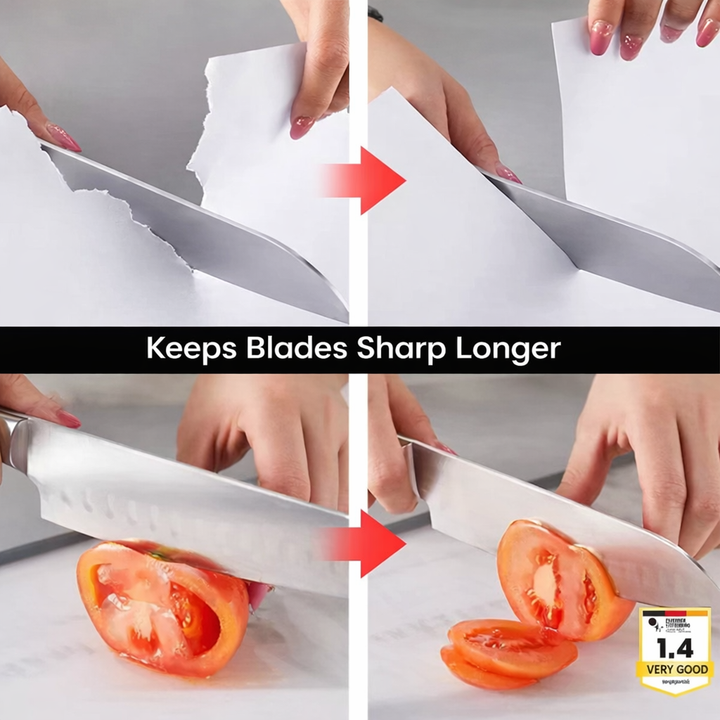 Two-Stage Knife Sharpener with Safe Guide Slots