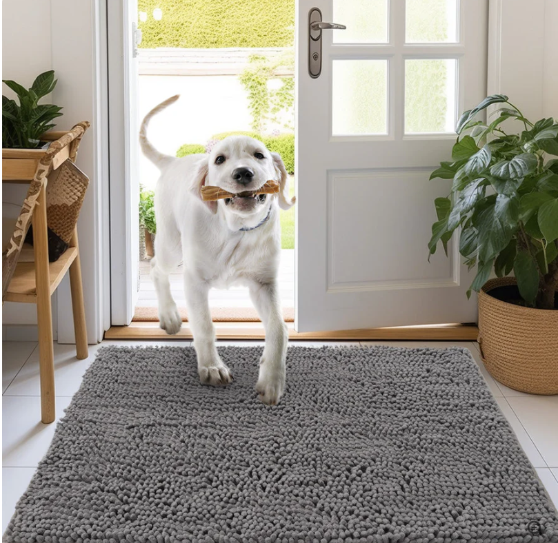 Ultra-Absorbent and Non-Slip Washable Microfiber Dog Mat - PawDry