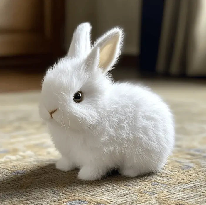 Unisex Realistic Rabbit Toy with Lifelike Movement &amp; Soft Fur