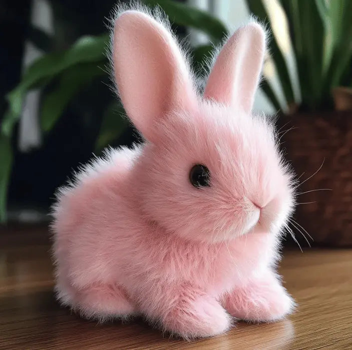 Unisex Realistic Rabbit Toy with Lifelike Movement &amp; Soft Fur
