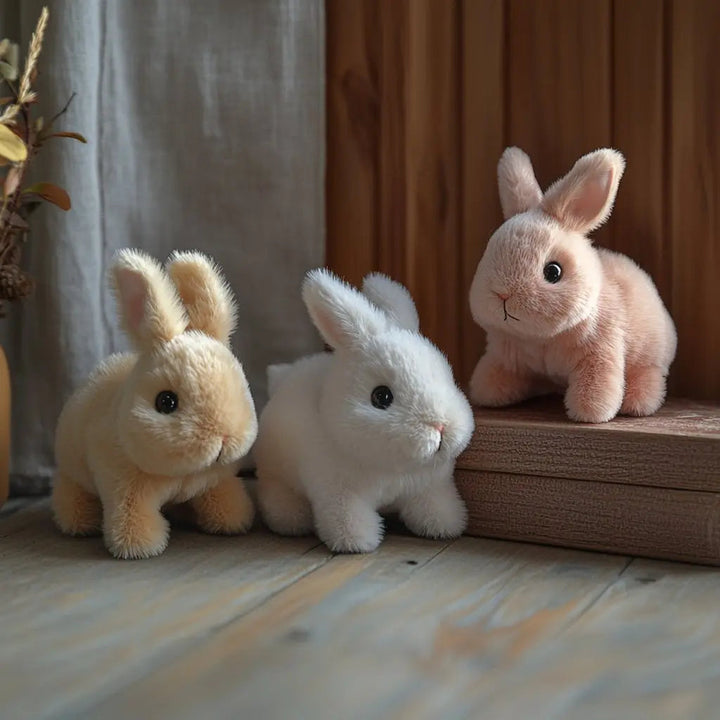 Unisex Realistic Rabbit Toy with Lifelike Movement &amp; Soft Fur