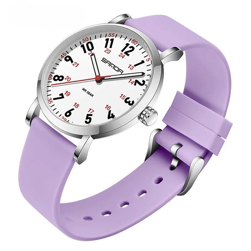 Unisex Waterproof Easy-Read Watch for Healthcare Professionals