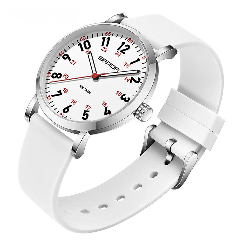 Unisex Waterproof Easy-Read Watch for Healthcare Professionals