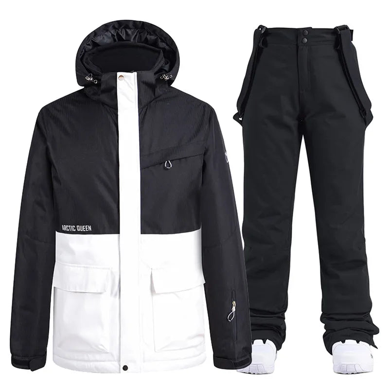 Unisex Waterproof Winter Ski Jacket and Pants Set -30°C Warmth