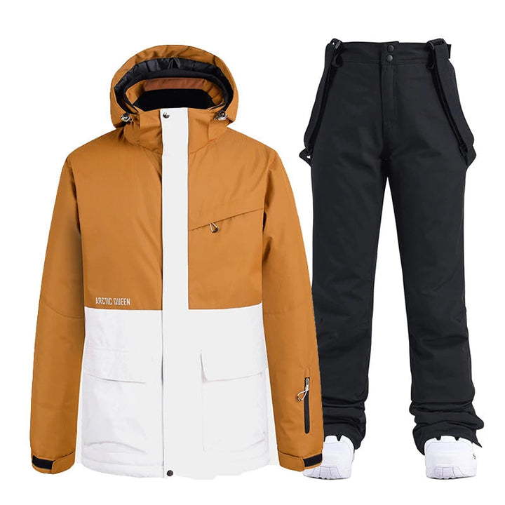 Unisex Waterproof Winter Ski Jacket and Pants Set -30°C Warmth