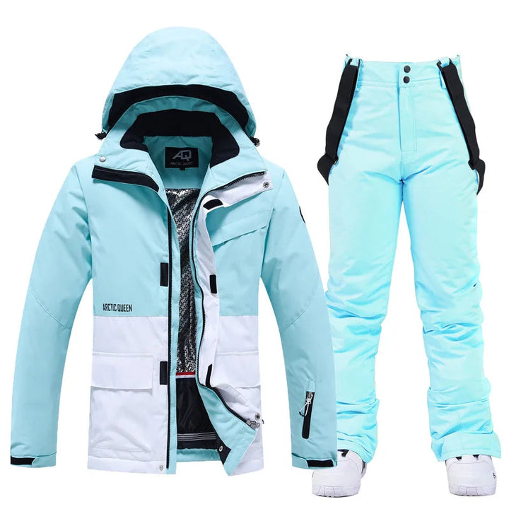 Unisex Waterproof Winter Ski Jacket and Pants Set -30°C Warmth