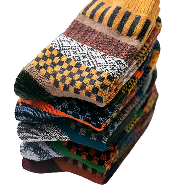 Unisex Winter Socks with Unique Patterns and Breathable Material
