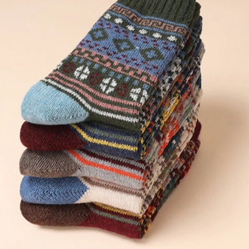 Unisex Winter Socks with Unique Patterns and Breathable Material