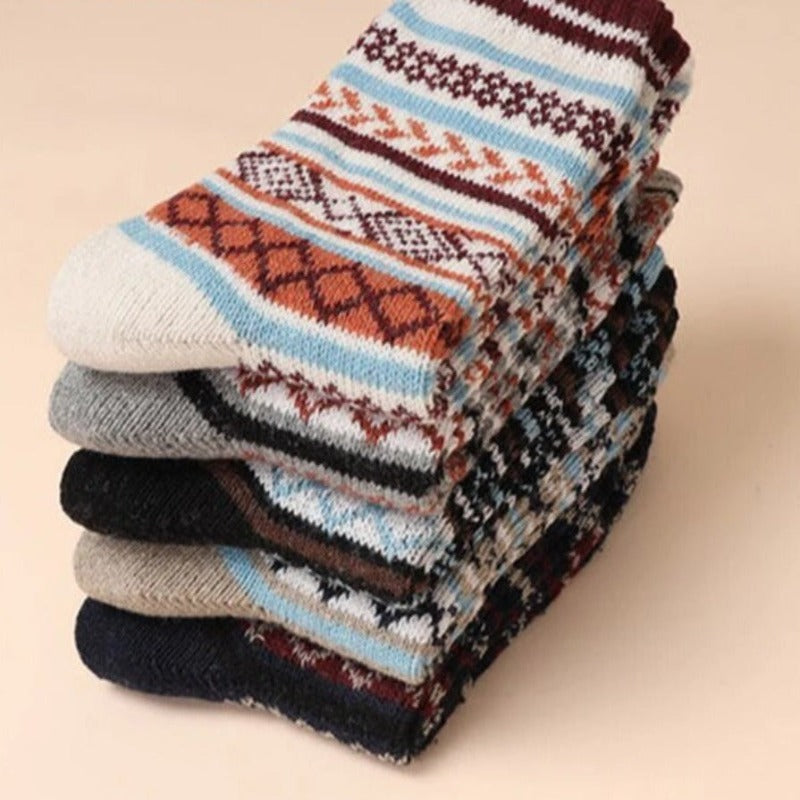 Unisex Winter Socks with Unique Patterns and Breathable Material